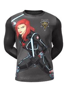 Admiral Black Widow Long Sleeve Character Tee